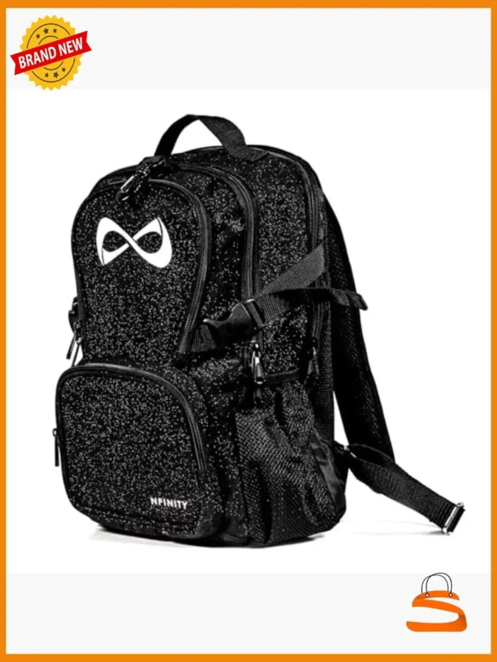 Glitter Cheer Backpack with Padded Straps, Spacious & Lightweight